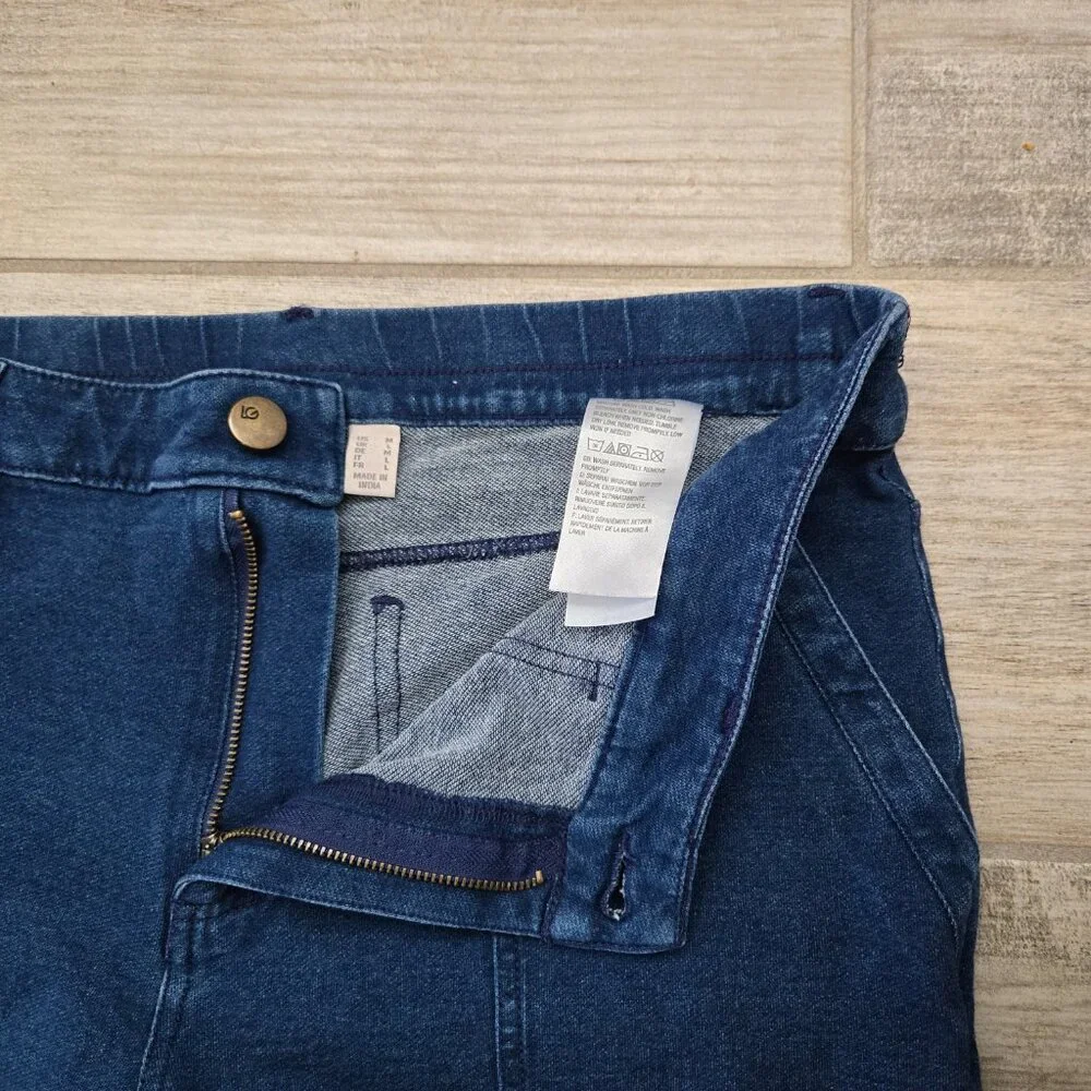 LOGO by Lori‎ Goldstein Stretch Denim Jeans Women's Patch Pocket Everyday Dark M